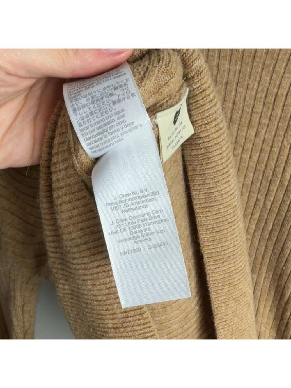 Madewell Ribbed Cardigan Sweater Tan Brown Wool Alpaca Size Small MC038 Women’s - Picture 5 of 6